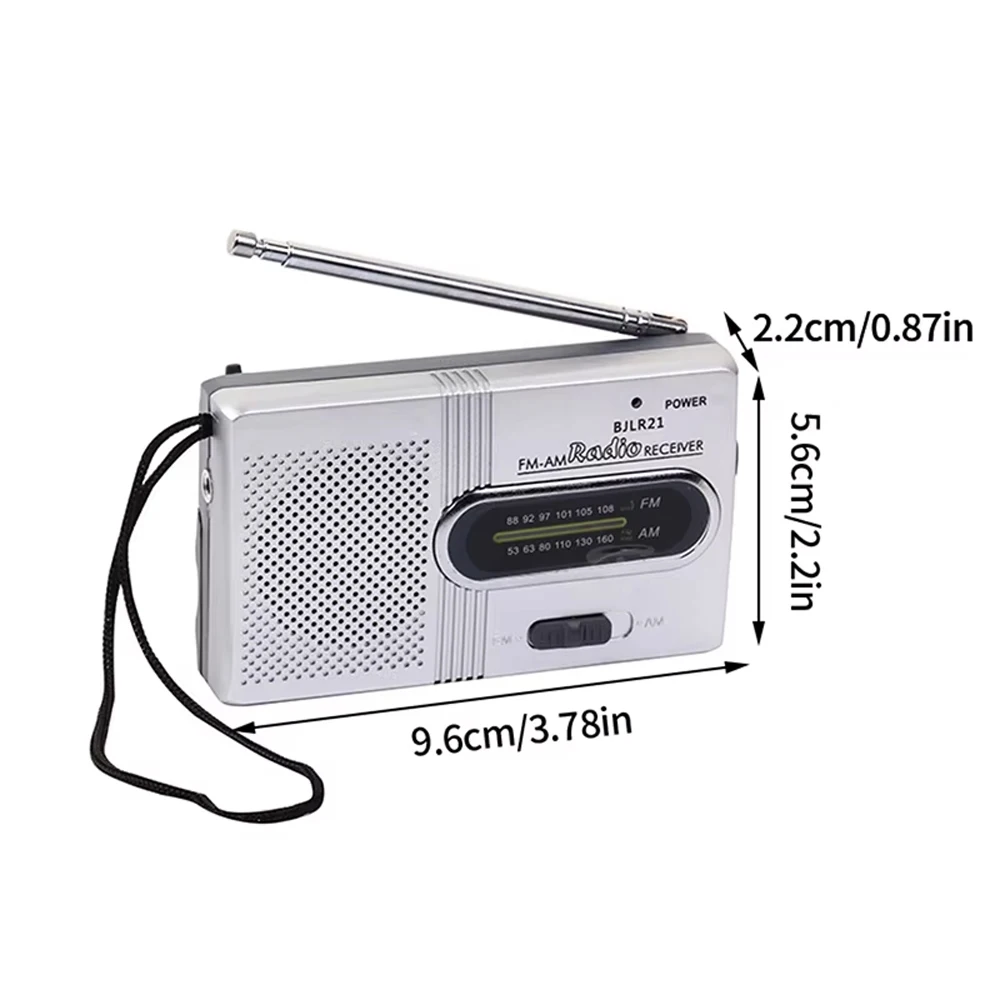 KEBIDU AM FM 라디오 휴대용 라디오 내장 스피커 여행용 디스플레이 화면이 있는 텔레스코픽 안테나 방송 수신기 AM FM Radio Portable Radio Built-in Speaker Telesc
