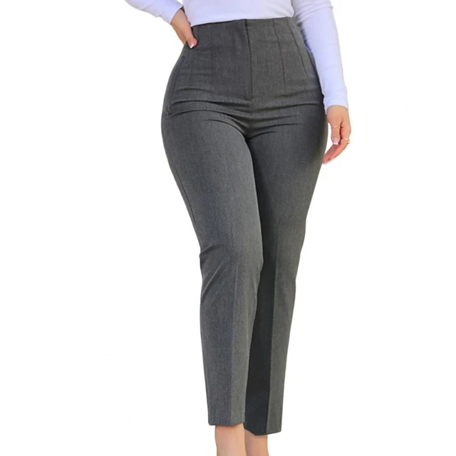 Elegant Work Pants All-Match Female Trousers Solid Color Straight Leg Suit  Pants Casual Office Ladies 2023 Spring Work Pants - AliExpress