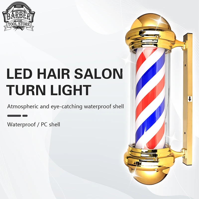 Barbershop Led Light Sign Hanging Light Pole Light Outdoor Light Cylindrical Rainproof Professional Hair Salon Accessories custom custom fashion illuminated outdoor channel letter signs acrylic mini 3d led store sign advertising billboard