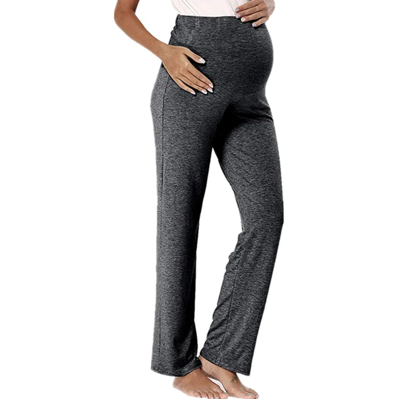 Gratlin Pantalones Cortos de Maternidad con Bolsillos Yoga Embarazo para Mujer 