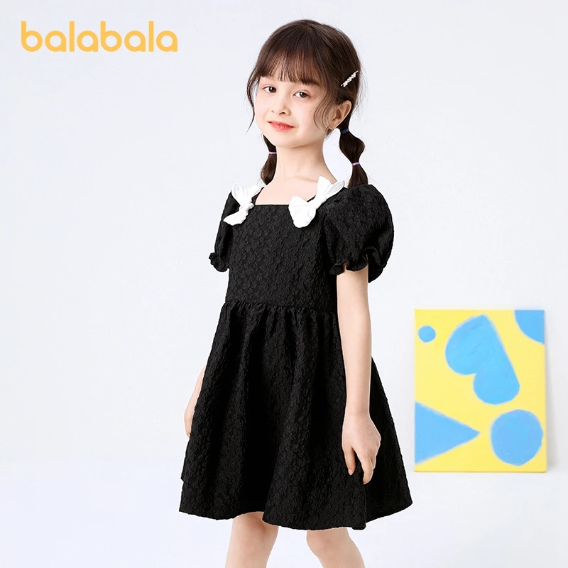 

Balabala Kids Girl Dress Summer High Waist Fashion Refreshing Dress