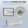 ROVATE 20×17 Inch Undermount Kitchen Sink Small Wet Bar Prep Sink 18 Gauge Stainless Steel Single Bowl 9 Inch Deep Rv Sink 5