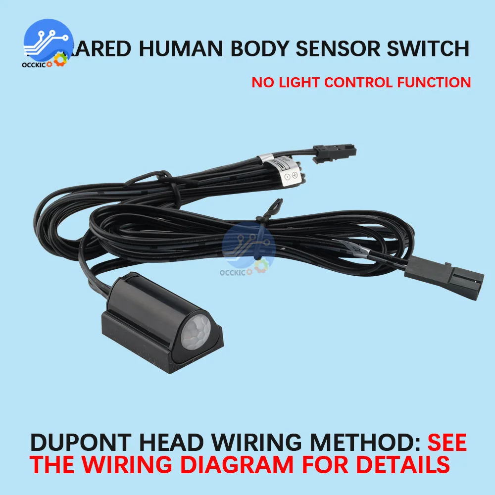 Interruptor infrarrojo de 6V, 12V y 24V con/sin Control de luz, Sensor de cuerpo humano, interruptor de luz con Sensor de movimiento PIR para armario