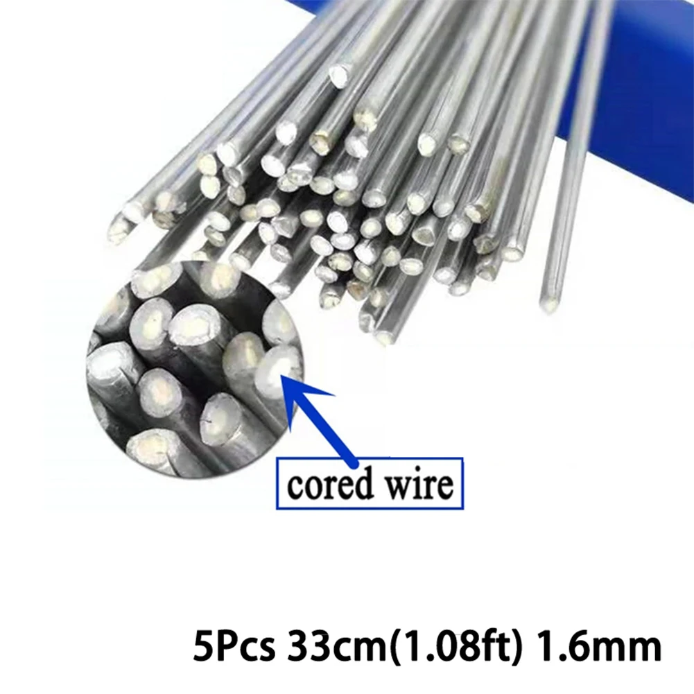 Soldering Wire Soldering Rods Welding Wires 5/20pc Low Temperature Aluminum Welding Rod Flux Cored Wire 1.6mm/2mm For Soldering Aluminum Copper Iron No Need Solder Powder