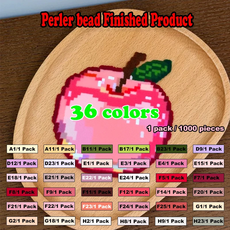 36000개 2.6MM 애플 DIY 하마 비즈 어린이용 다이아몬드 비즈 퍼즐 픽셀 아트 선물 어린이 장난감