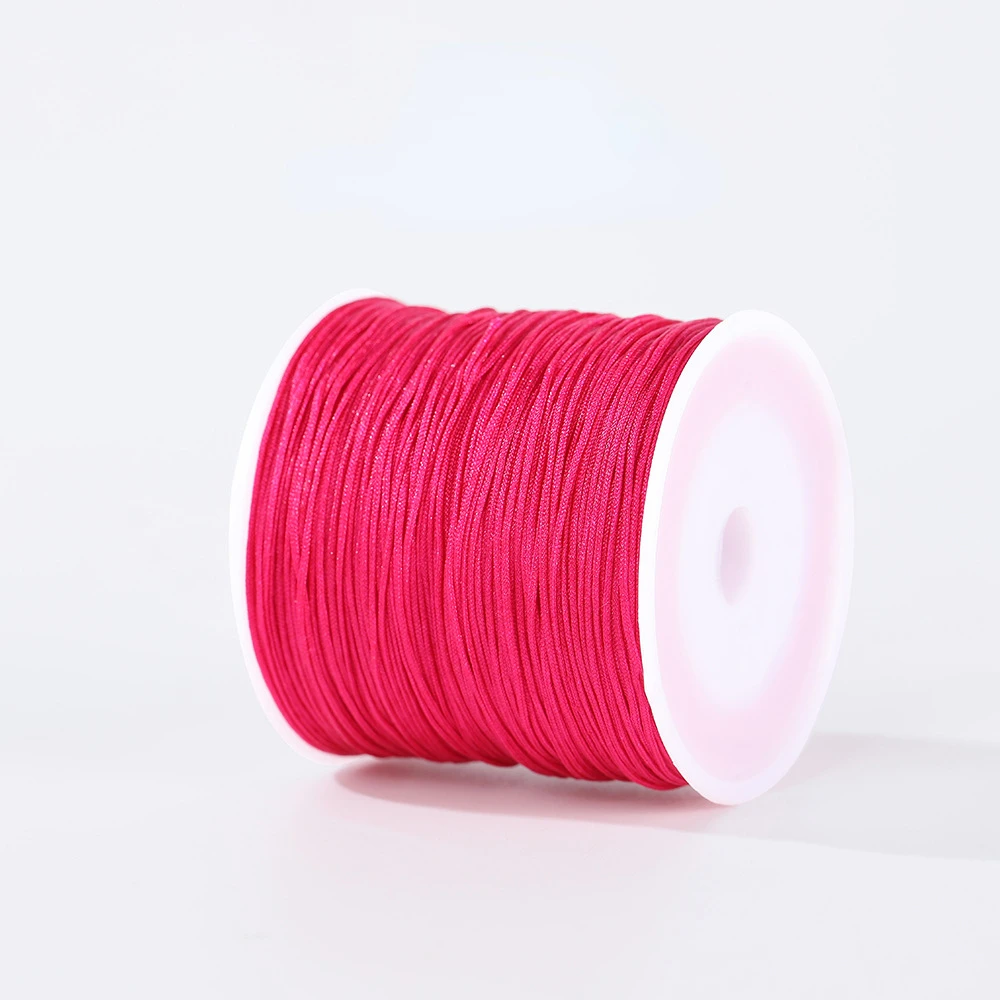 50meter 0.8mm Nylon Cord Chinese Knot Macrame Craft Thread For Jewelry Making Beading Braided Satin String Bracelet Rattail Trim nylon cord,macrame cord