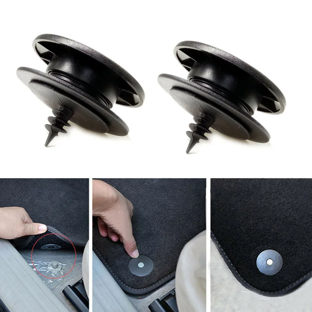 2x Mattenbefestigungsclips-Set für Auto-Fußmatten, Teppichclips mit festem Griff, Bodenhalterung, Mattenclips, obere Teile, Autozubehör – Detail 1