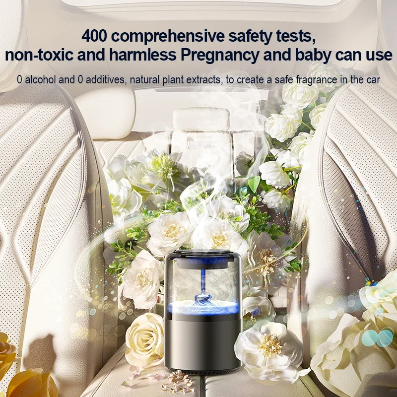 Auto Luxury USB Rechargeable Aromatherapy Scent Car Air Freshener Machine Waterless Essential Oil Car Aroma Diffuser Product