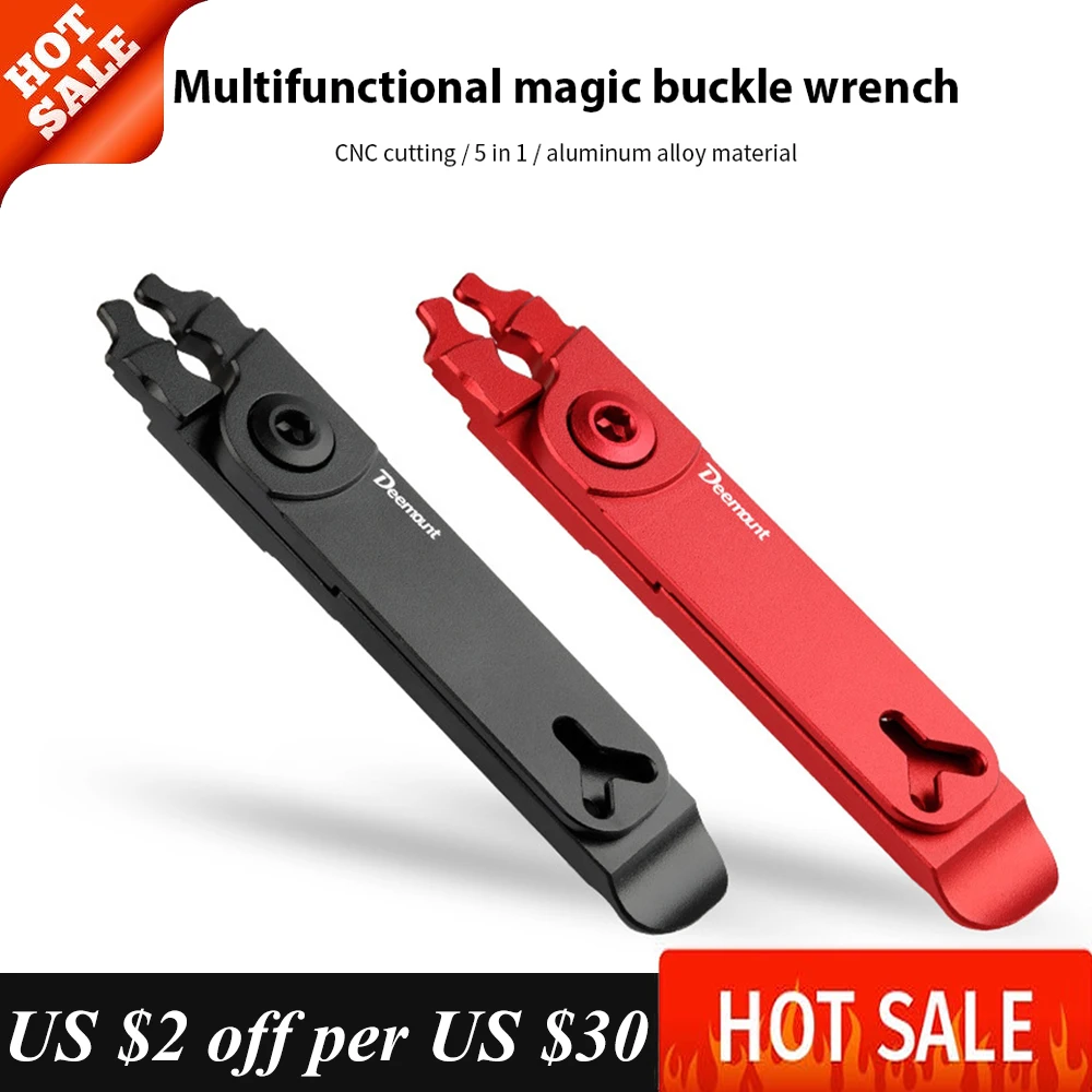 5 In 1 Bicycle Pliers Wrench Connector Tire Valve Lever Bike Buckle Install Tool 