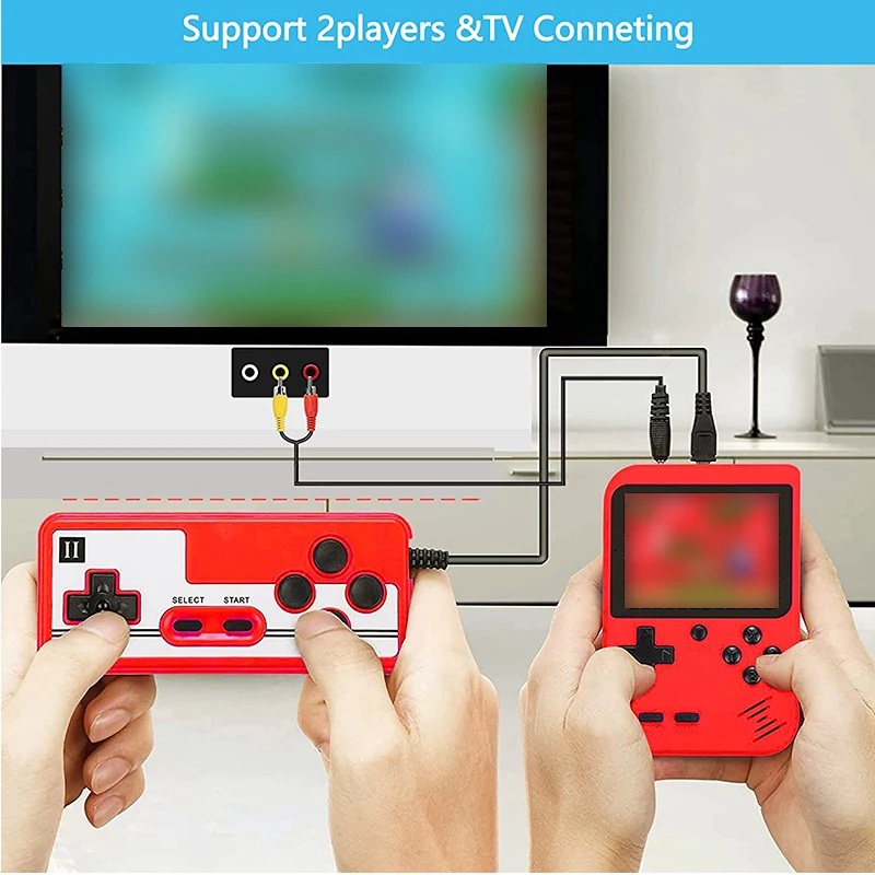 Mini Console de Jogos Portátil Retro para Crianças Jogador de Jogos de Vídeo Embutido 400 Jogos fc Estojo Portátil Tela Lcd 3.0 Presente para Meninos - Image 4