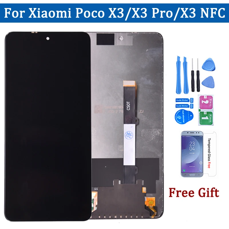 

ЖК-дисплей 6,67 дюйма для Xiaomi POCO X3, дигитайзер сенсорного экрана для POCO X3, детали для замены ЖК-дисплея M2007J20CG