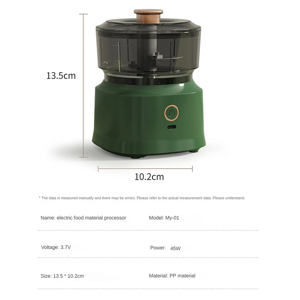다중 기능을 갖춘 기계 1 대, 45W, 10 초 순간 고기 채우기, 균등하고 섬세하게 360 ° 트위스트 톱니 3.7V