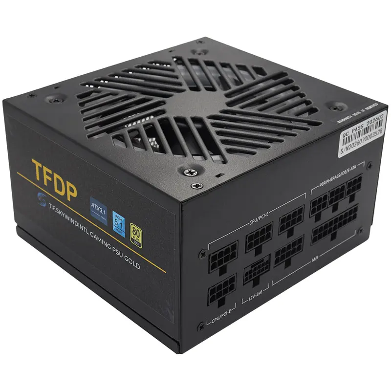 850W 파워 서플라이 ATX 3.1 & PCIe 5.1 지원 제로 RPM 모드 저소음 팬 120MM 완전 모듈형 게이밍 PSU