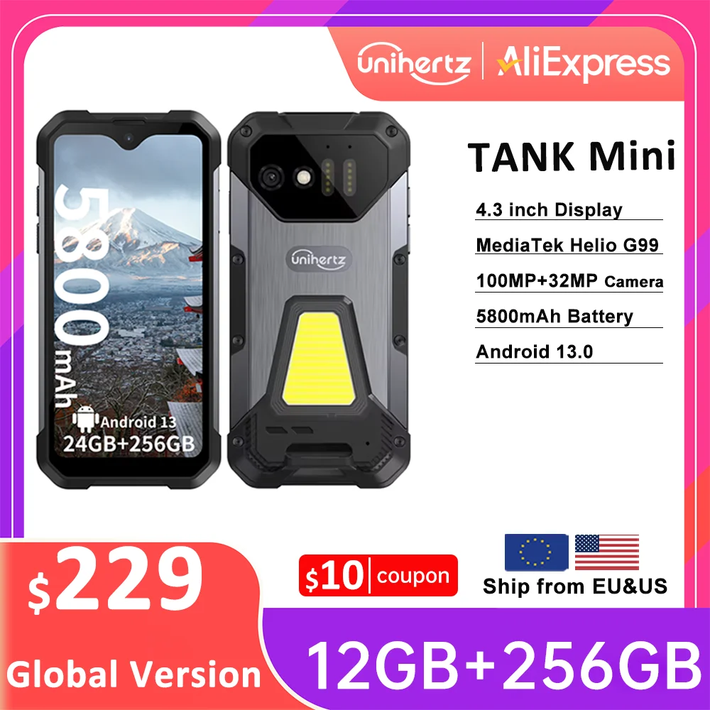 Unihertz 8849 Tank Mini1 Rugged Mini Phone 4.3