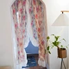 Idyllic American Rural Flowers Window Tulle Door Curtains Floral Gauze Warp Ruffled Door Curtains for Kitchen Balcony #A119 6