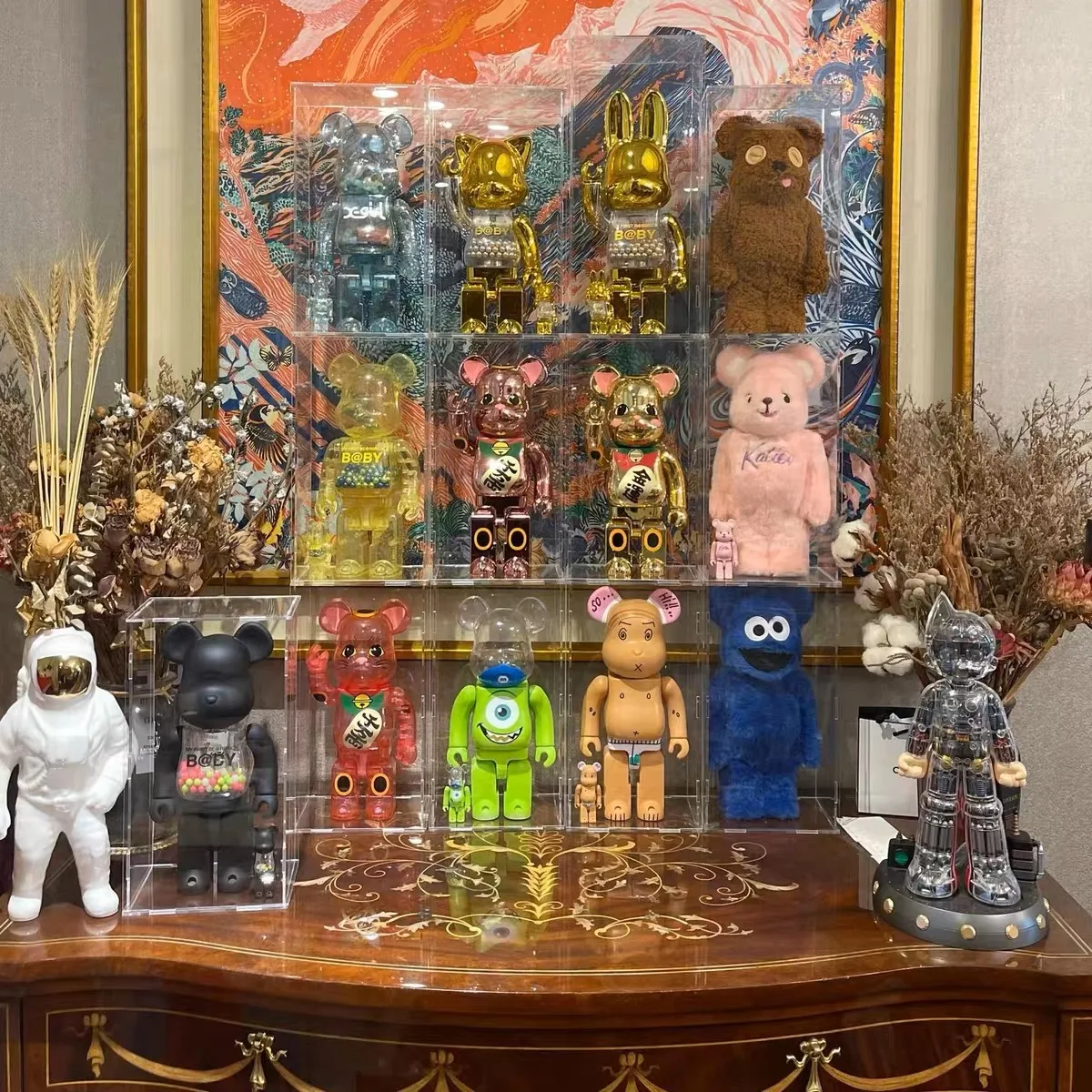 

28cm Bearbrick 400 Model Plush Toy Anime Cartoon Action Figures Kawaii Teddy Brick Doll Violent Bear Statue Decoration Halloween