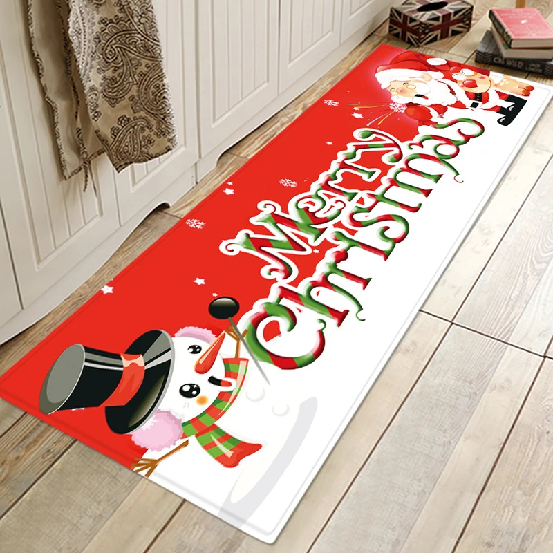 Tappeti per albero di Natale da 120 cm x 50 cm per camera da letto, tappeto  runner natalizio antiscivolo, tappetino morbido per decorazioni natalizie