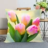 Tulip Flower Pillowcase Bedroom Home Office Decorative  Square 2