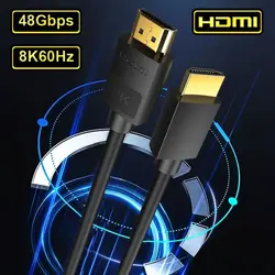 MIZIQIER Ultra High-Speed 8K HDMI Cable - 48Gbps Braided Cord for Exceptional Clarity and Performance (H137B-Black)