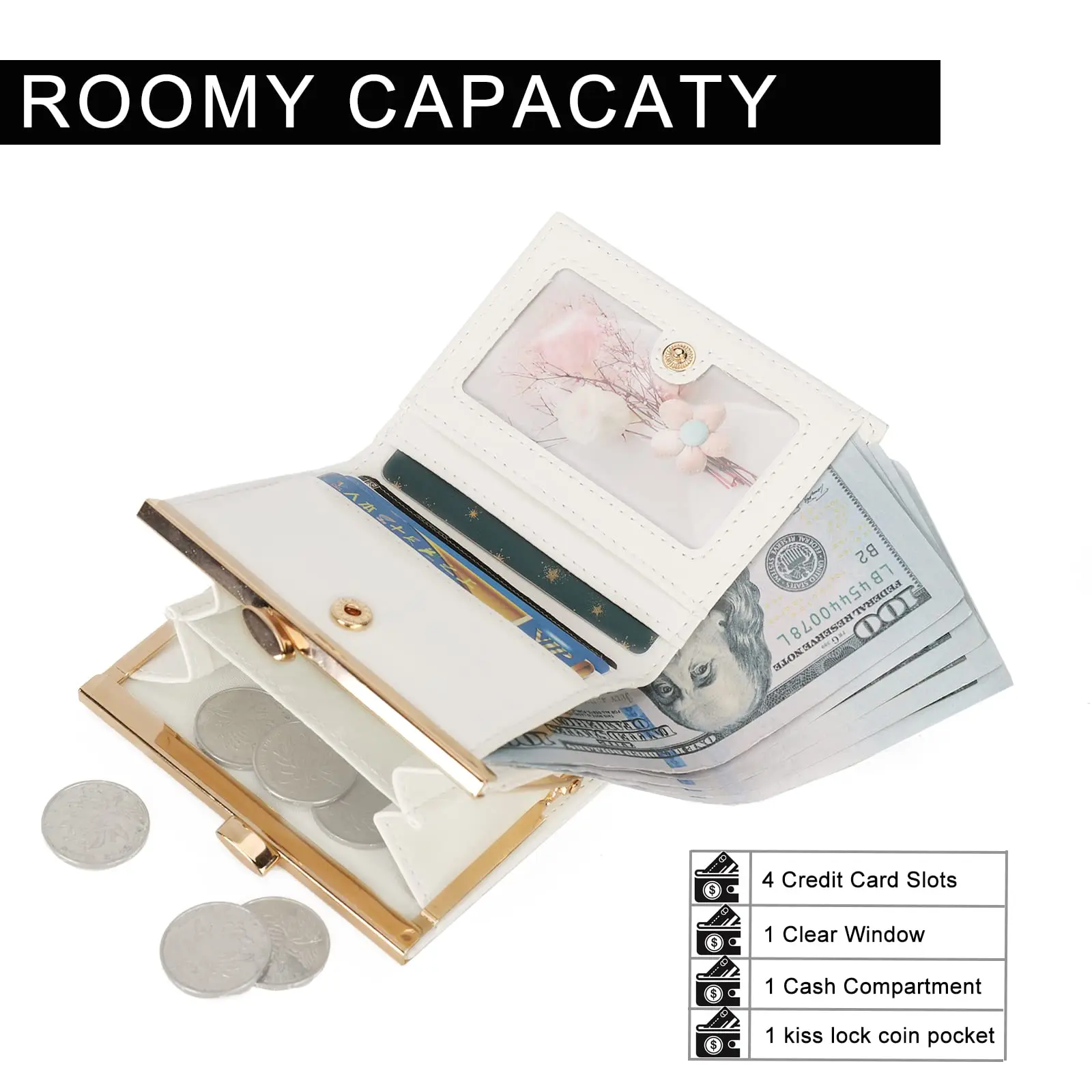 Women's High-Quality PU Leather Wallet - Scratch-Resistant and Durable Card Holder and Document Case