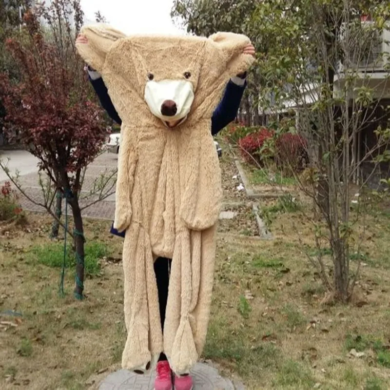 Vendita di giocattoli di grandi dimensioni 100-260cm di pelle di orso gigante americano, cappotto di orsacchiotto, peluche di prezzo di fabbrica di buona qualità per ragazze