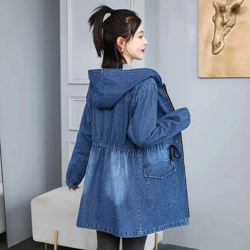 [ EZKATON ]★24FW★韓国人気★AGING HOOD DENIM JACKET ☆Ezkaton正規品☆韓国☆AGING HOOD DENIM JACKET