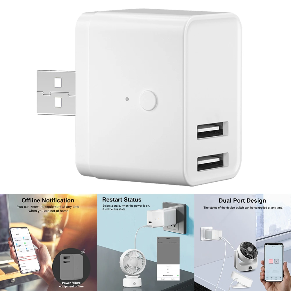 Description Picture 2 of itemUSB Smart Switch Wifi Power Adapter For Tuya App Remote Control Timer Switch  Electrical Supplies Remote Control Timer Switch