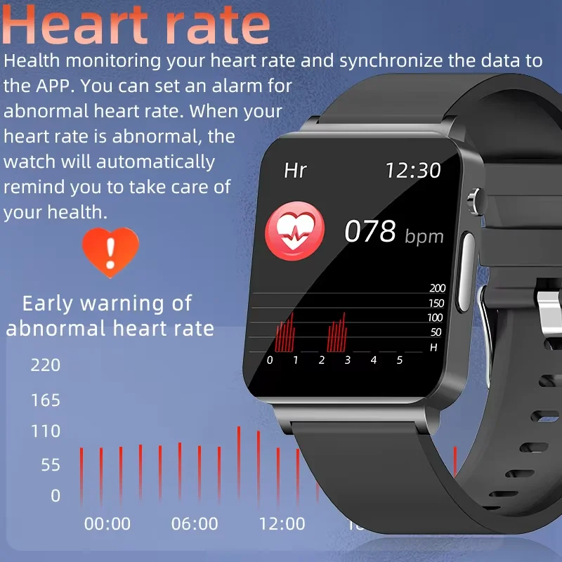 Intelligent Electronic Watch PPG+ECG Remote Care Non-Invasive Blood Glucose Automatic Detection Temperature Monitoring smart watch blood glucose monitor