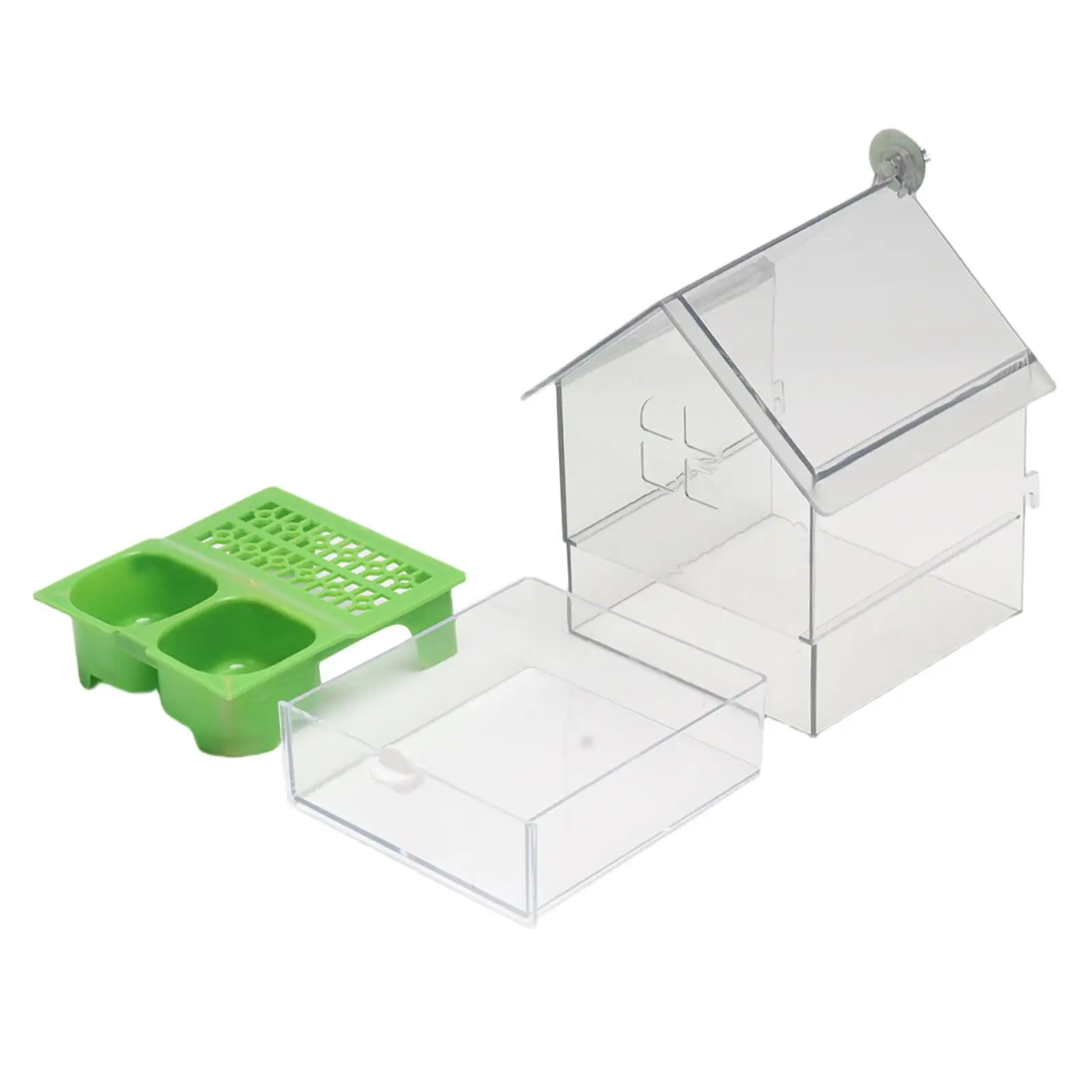 Bird Feeder Bird Bath Bowl House Multifunction Bathing Cage Accessories Parakeet Bathtub for Lovebird Parakeets Parrot