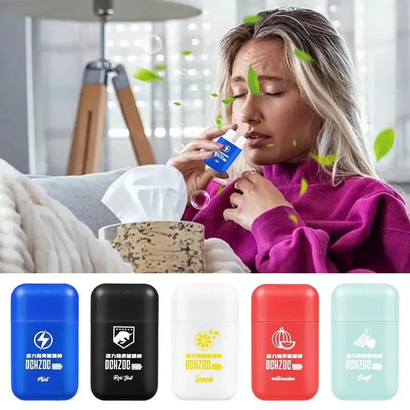 Nasal Inhaler Dual-Holes Nose Inhaler For Congestion Aromatherapy Portable Breathe Stick For Headache Nausea