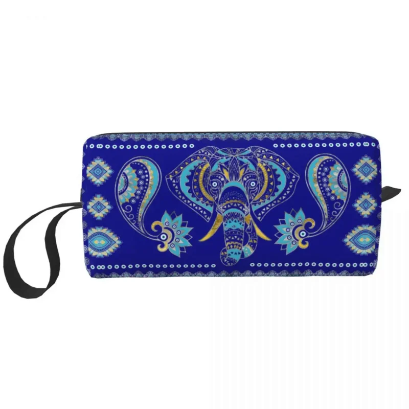 

Custom Evil Eye Elephant Ornament Travel Cosmetic Bag Makeup Toiletry Organizer Lady Beauty Storage Bags Dopp Kit Case Box Gifts