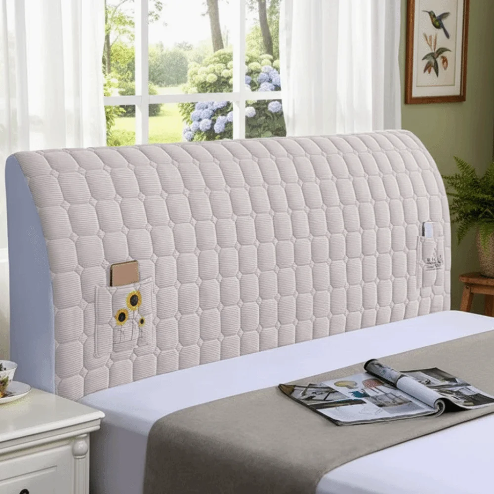 Anti-Collision Bedhead Cover Thickened Minimalist Dust Protection Cover Dustproof All Inclusive Bed Head Slipcover Homestay