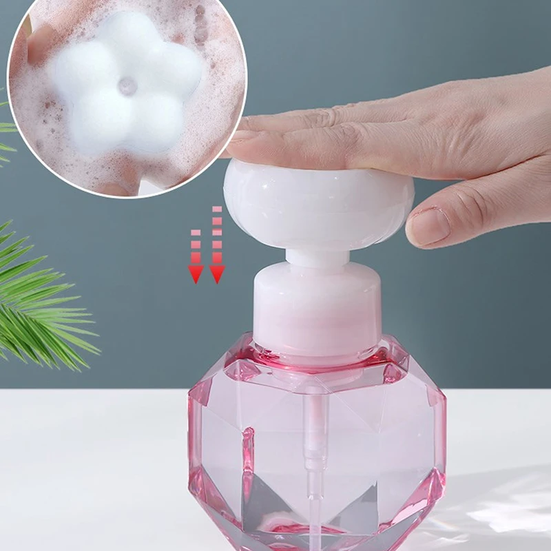 Flower shaped soap foam fire extinguisher foam pump plastic transparent bottle travel shower gel pump bathroom bottle soap dispenser,hand sanitizer dispenser,refillable bottle,soap dispenser bottle,foaming soap dispenser,refillable plastic bottles,foam pump bottle,plastic lotion bottle