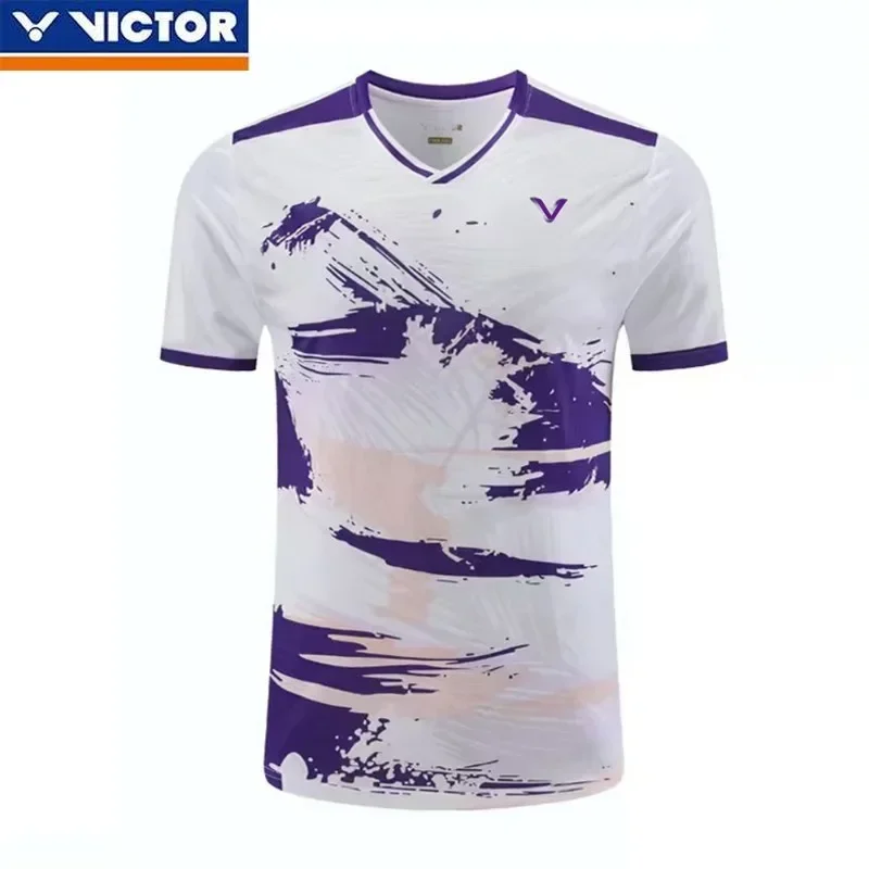Victor New Badminton Jersey for Men and Women Players Quick Drying Breathable Sports T-Shirt Children's Race Jersey