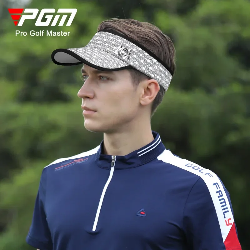 PGM Men's Golf Caps No Top Hats Sun Protection Shade Breathable Male Casual Cap Moisture Wicking Sun Hat MZ045