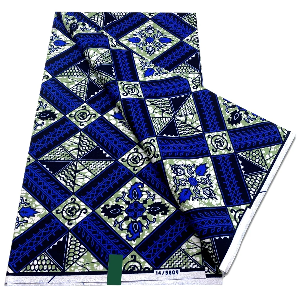 Wholesale Ankara Fabric Guaranteed Veritable Real African Wax Print Fabric 100% Cotton 6 yards Soft Material Wedding Dresses 2