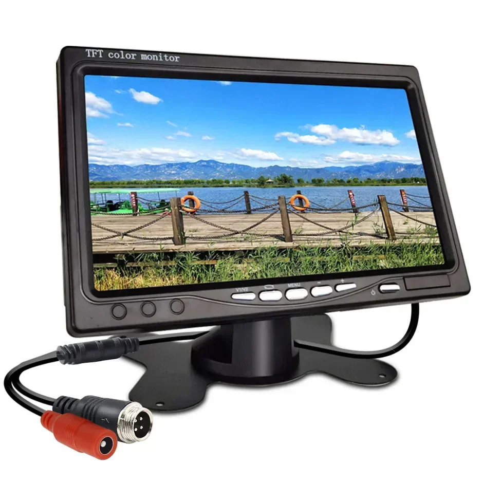 HD 7&rdquo; Screen LCD 12V/24V Car Rear View Monitor for Vehicle Truck Van Lorry Rv CCTV Camper TV Backup Camera Home Furnishings