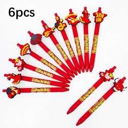 Spanish - Themed Ballpoint Pen Set - Vibrant Writing Essentials for Students and Professionals (6pcs)