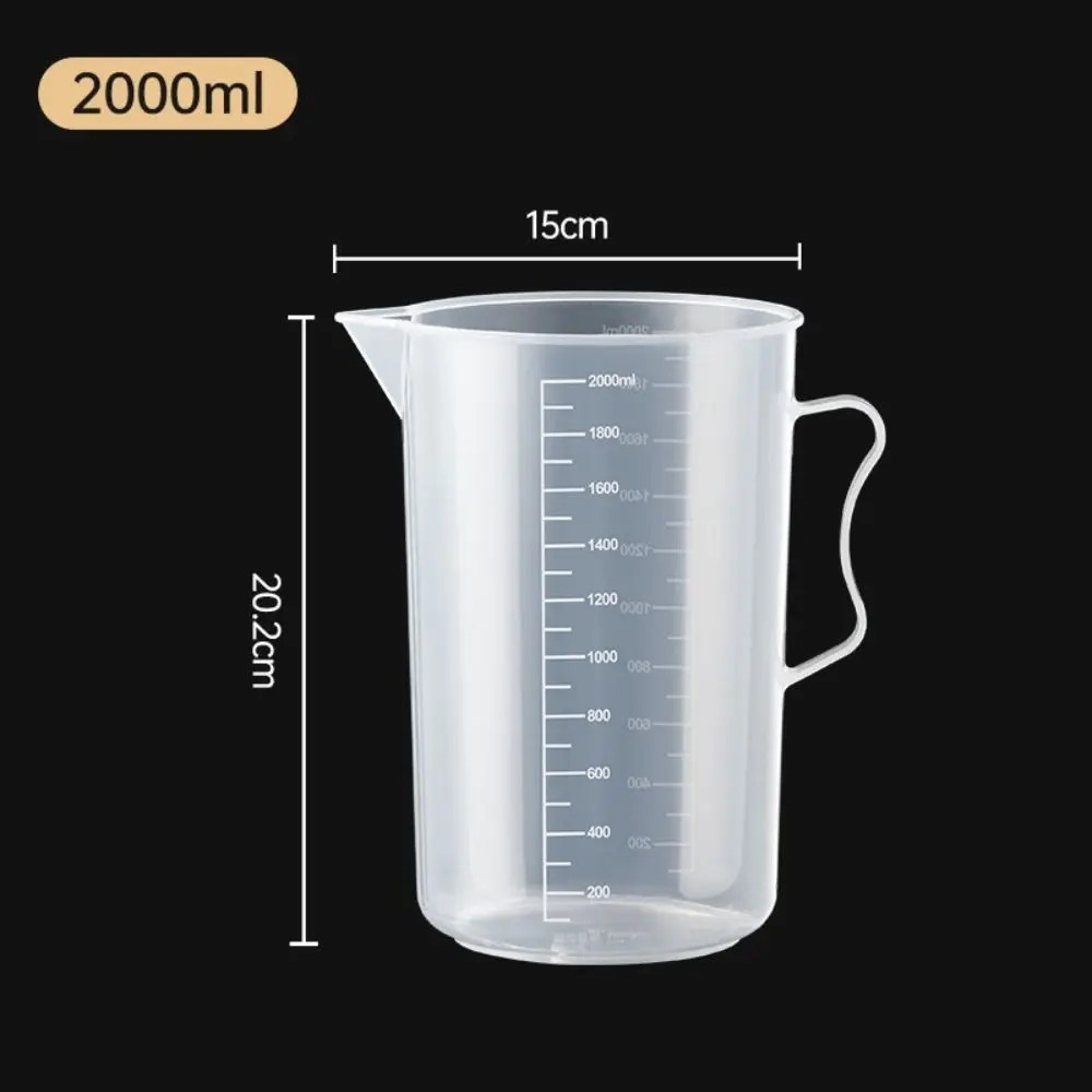 Transparent Plastic Measuring Cup with Graduated Scale for Kitchen Baking and Cooking