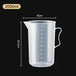Transparent Plastic Measuring Cup with Graduated Scale for Kitchen Baking and Cooking (2000ml)