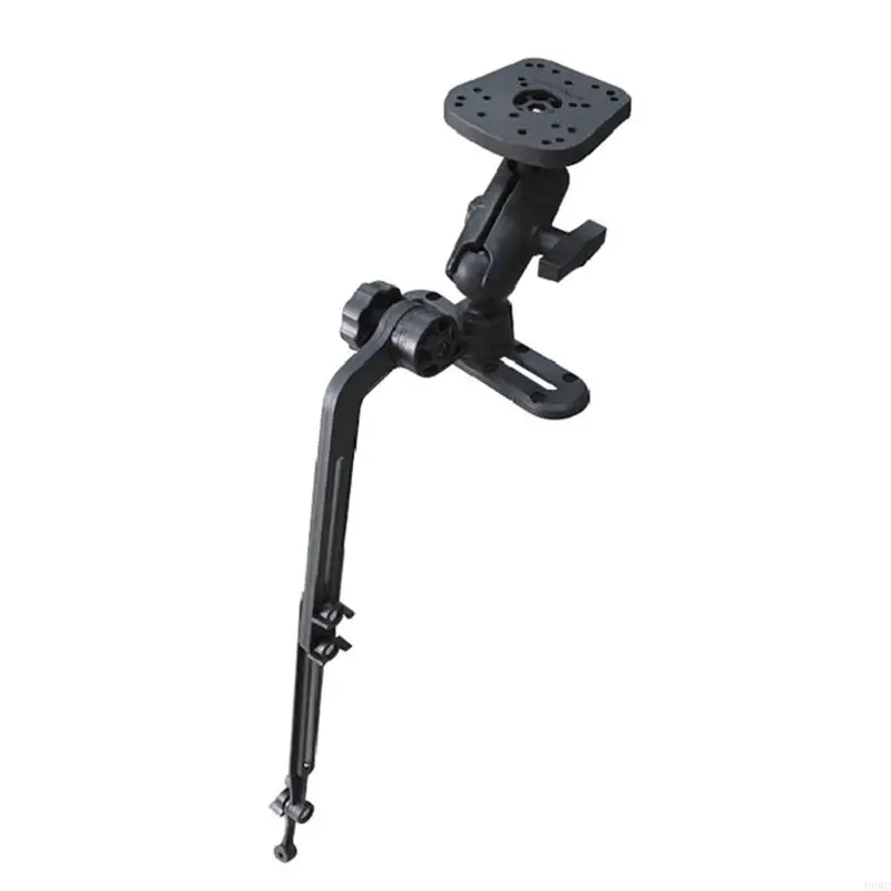 H8WC Kayak Transducer Mounting Arm Fish Finder Mount Base Adapter with Gear-Head Fits All Post Mounts