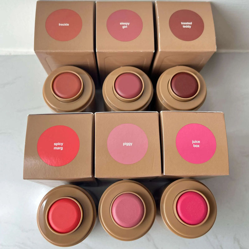 Makeup Brand Cheek Blush Data Cake Cream Blusher Sugar Cookie Lip Gloss SALTY TAN Raspberry Espresso Lipstick Lip Liner Rouge