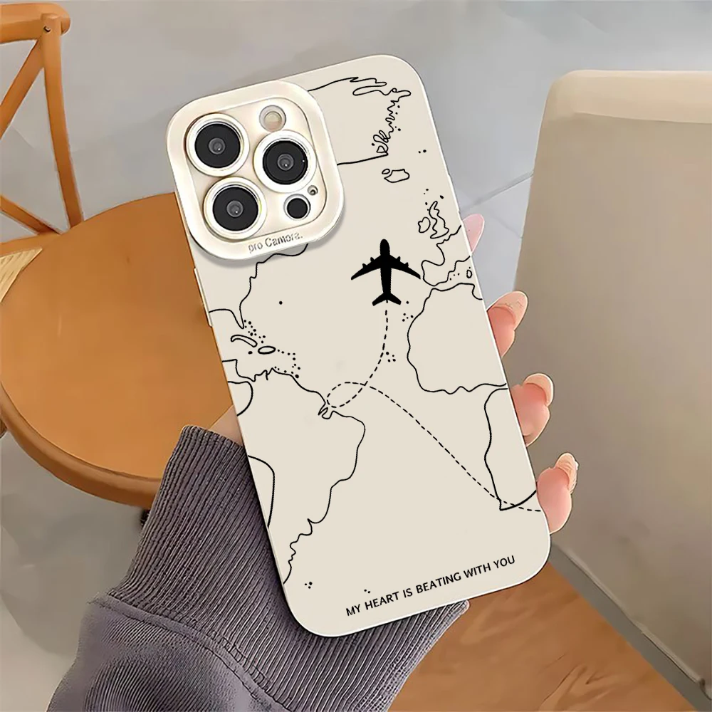 Travel Pattern Silicone Phone Case Cover