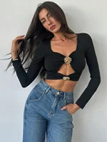 Hannah Knot Cutout Metal Trim Top 1