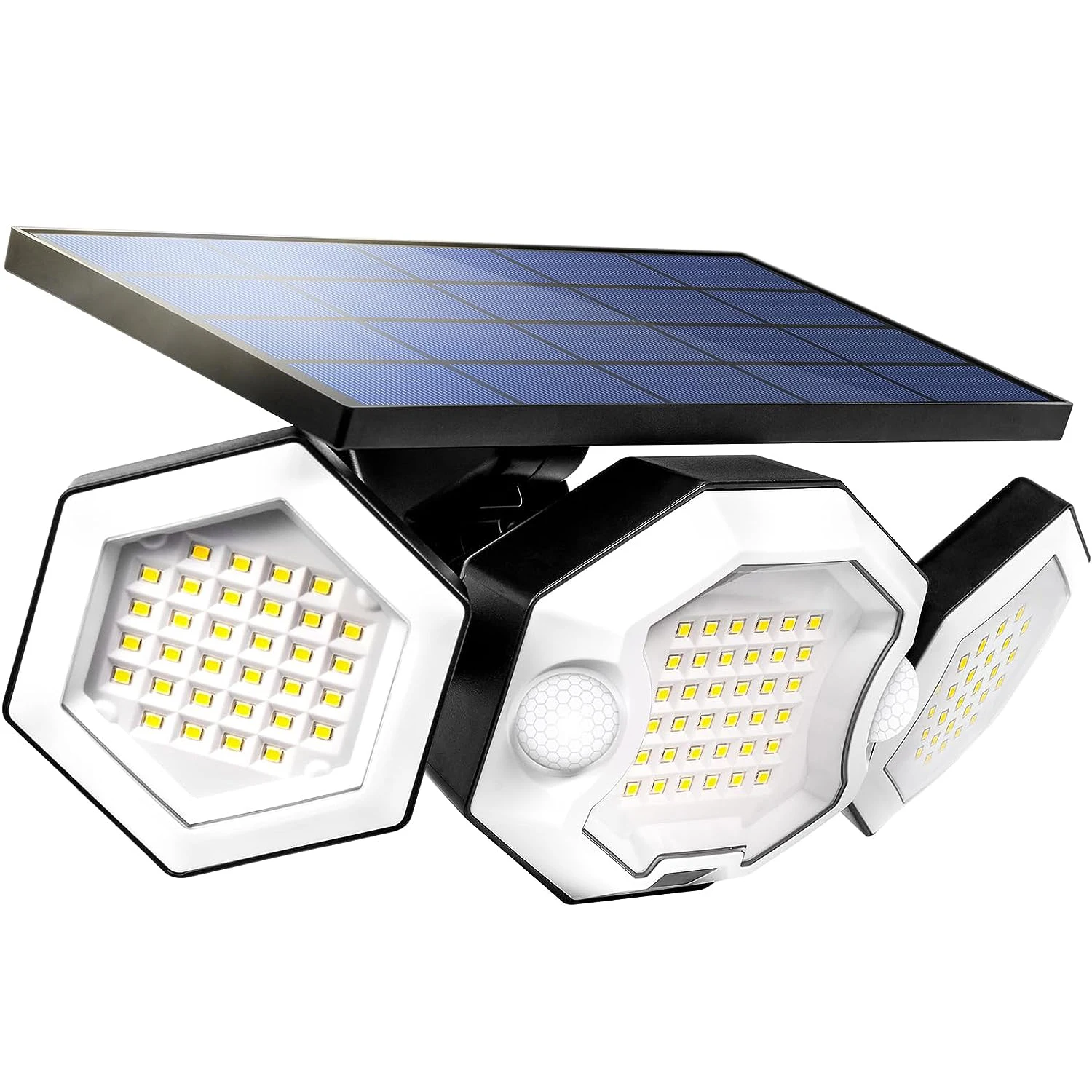 PIR Outdoor Waterproof Motion Sensor Wall LED Lamp with 3 Lighting Mode 6000mAh Battery Solar Powered Lights for Garden