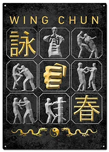

Металлические жестяные знаки Wing Chun Lifestyle Kungfu, плакаты Colorfast для боевых искусств, декоративные знаки, настенное искусство, домашний декор