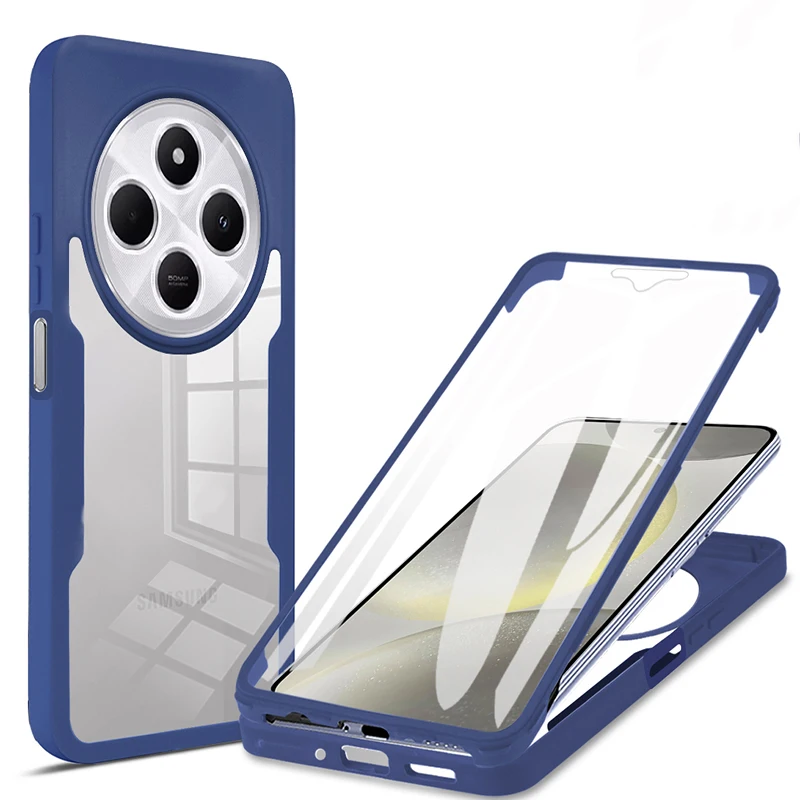 Premium 360° Full Body Protection Clear Double-Sided Shockproof Case
