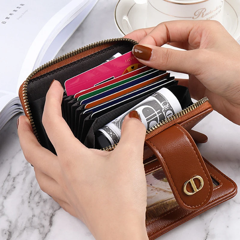 Fashion Houndstooth Wallets Women's Luxury Designer Purses Zipper PU Leather Card Holder Wallets For Women Handbags Trends 2023