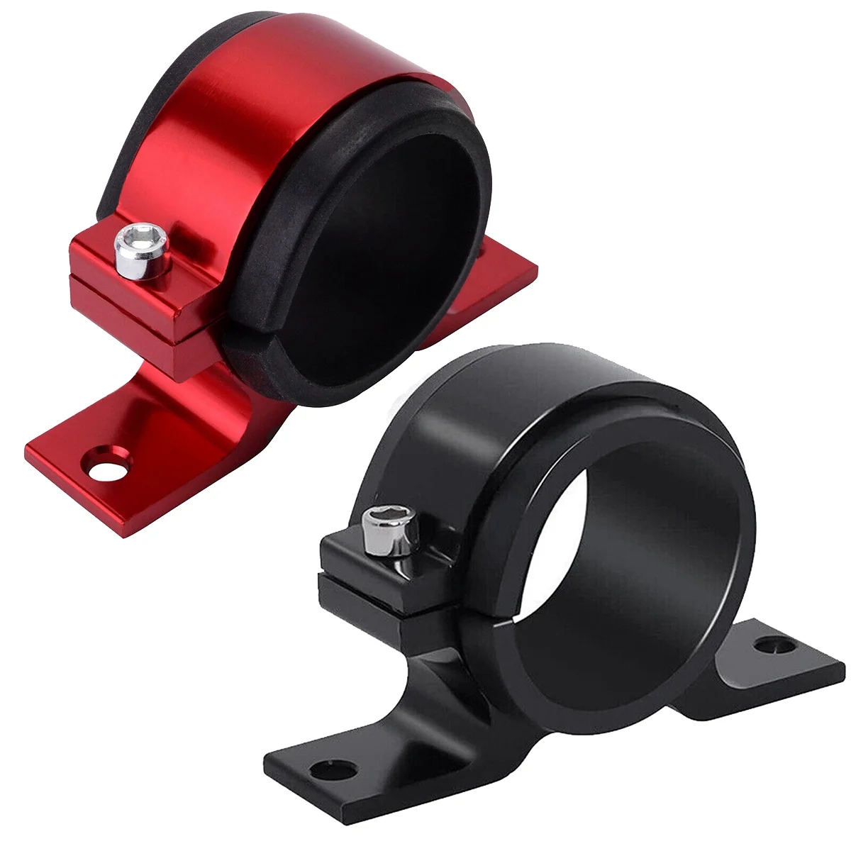 

2PCS 50Mm Fuel Pump Single Mounting Bracket Black+Red