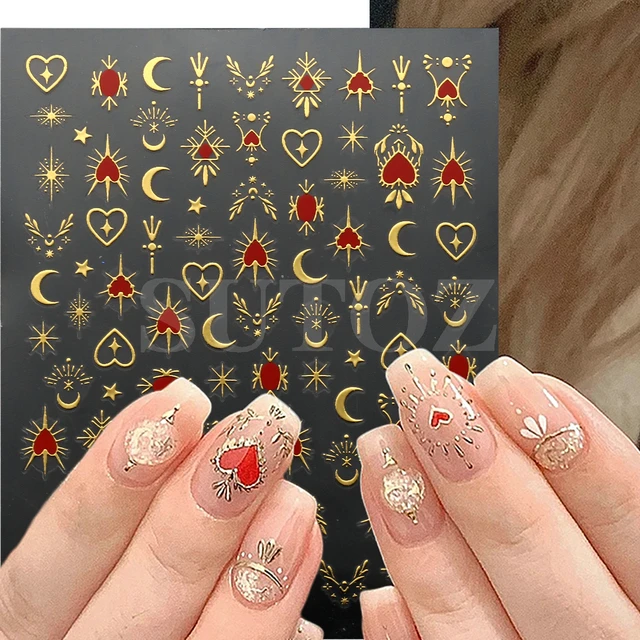 1 Sheet Metal Silver Star Nail Stickers Star Nail Art Decals Self Adhesive Star  Stickers for Women Girls Manicure Accessories - AliExpress